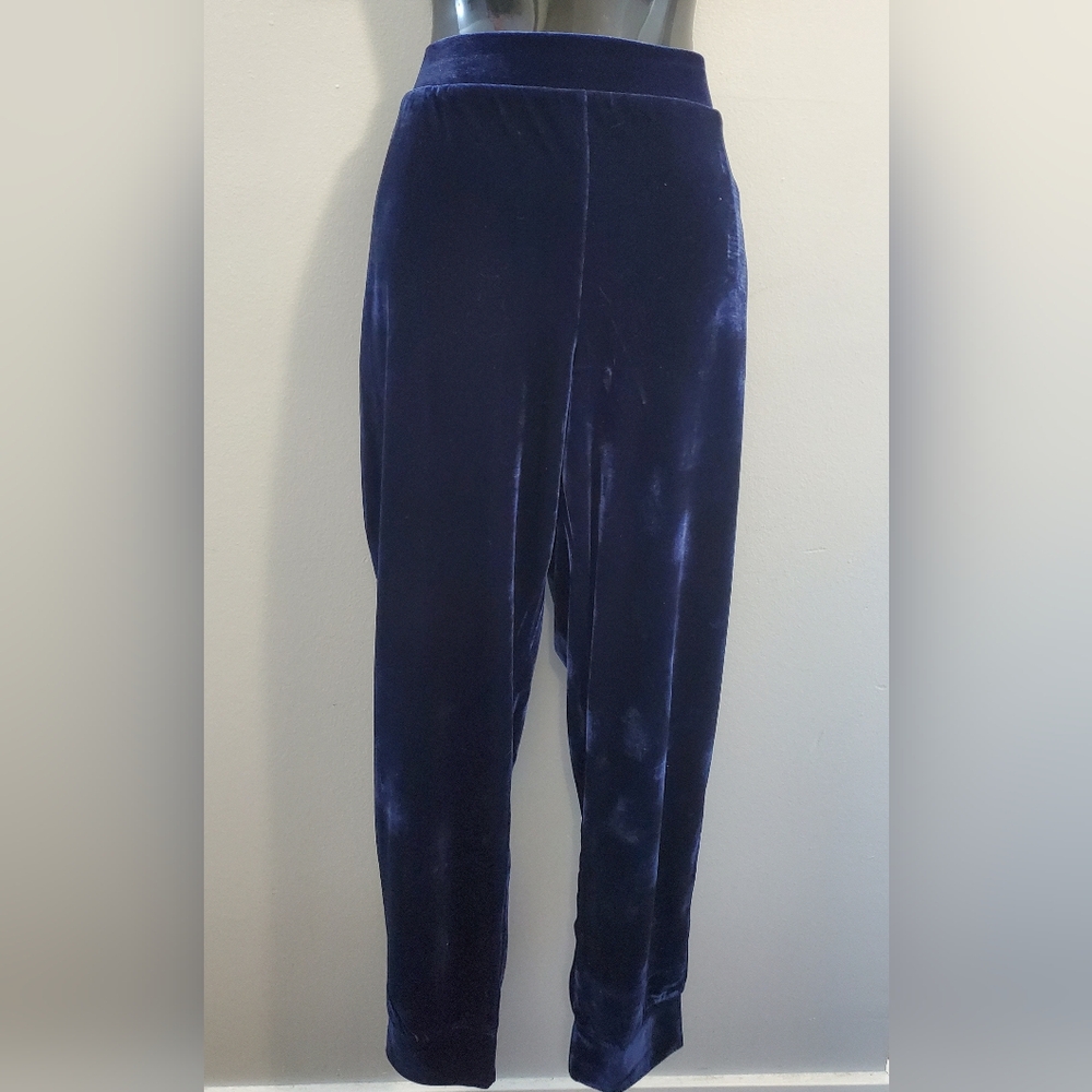 BNWT Cleo Velour Pull-On Jogger in ink (navy) with pockets - Picture 5 of 8